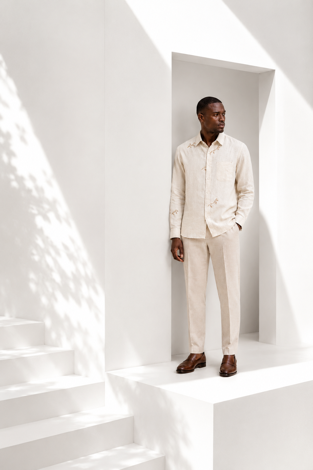 REGULAR FIT LINEN COTTON SHIRT