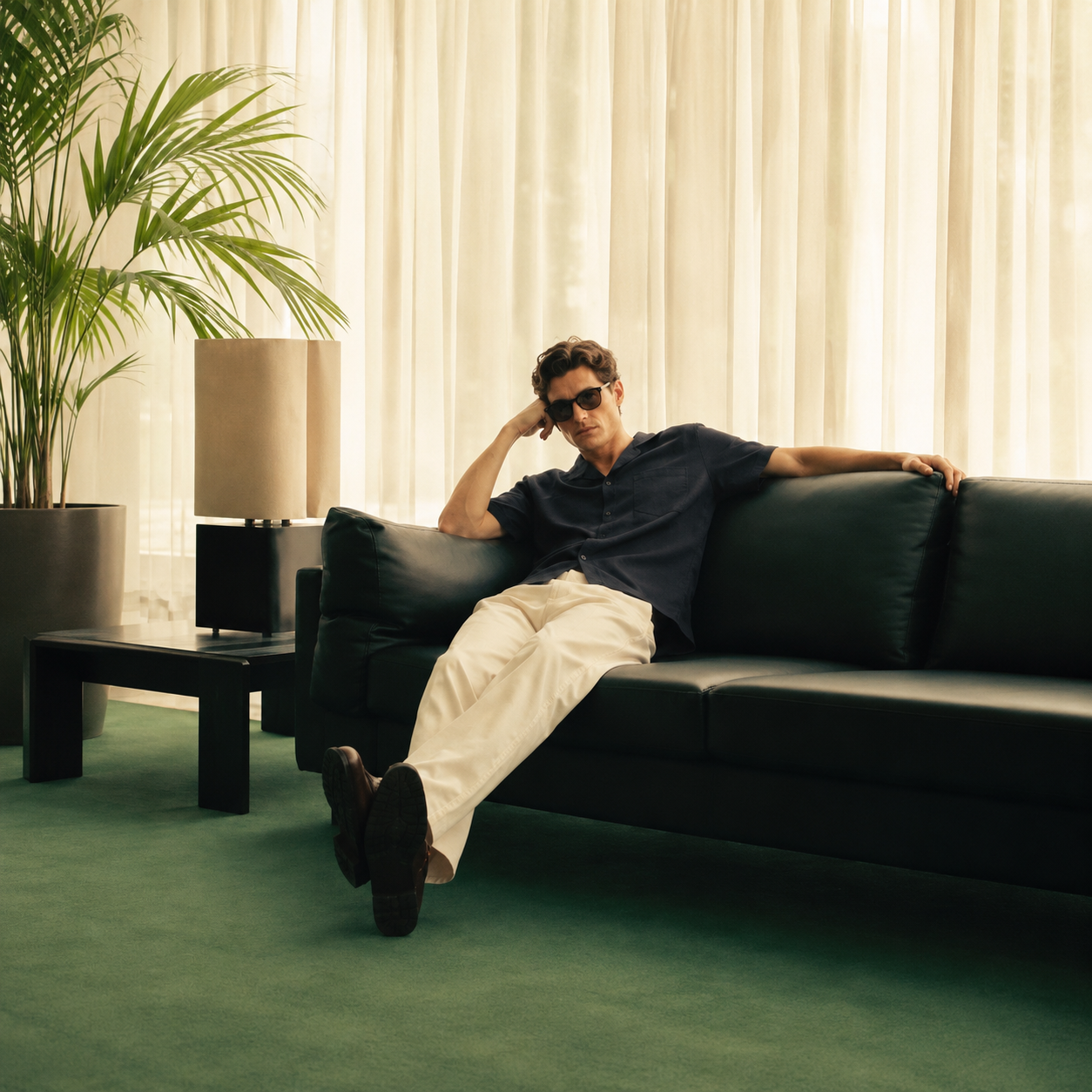 CAMP COLLAR LOUNGE SHIRT