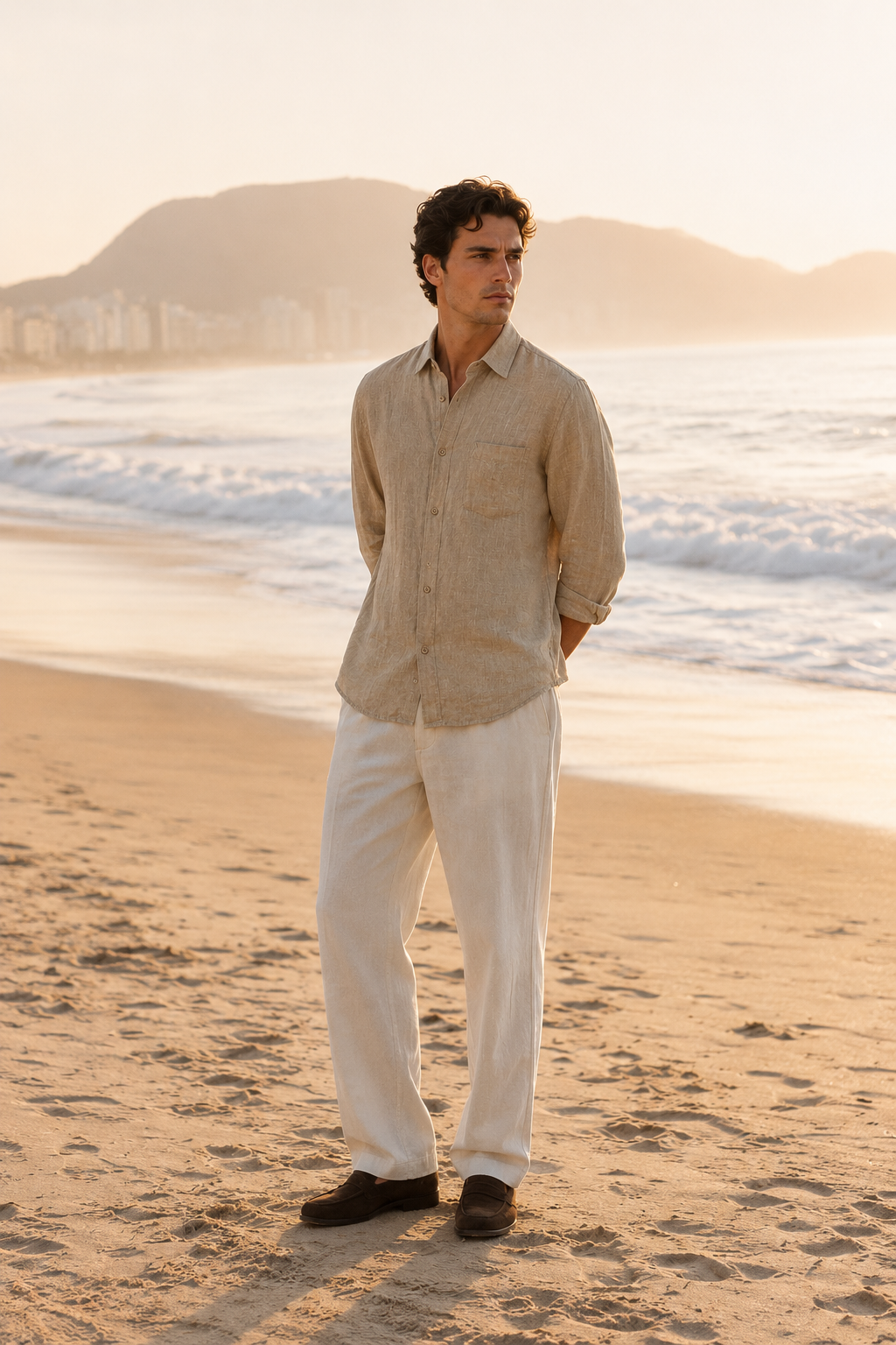 100% LINEN REGULAR FIT SHIRT — Wide Skyscraper