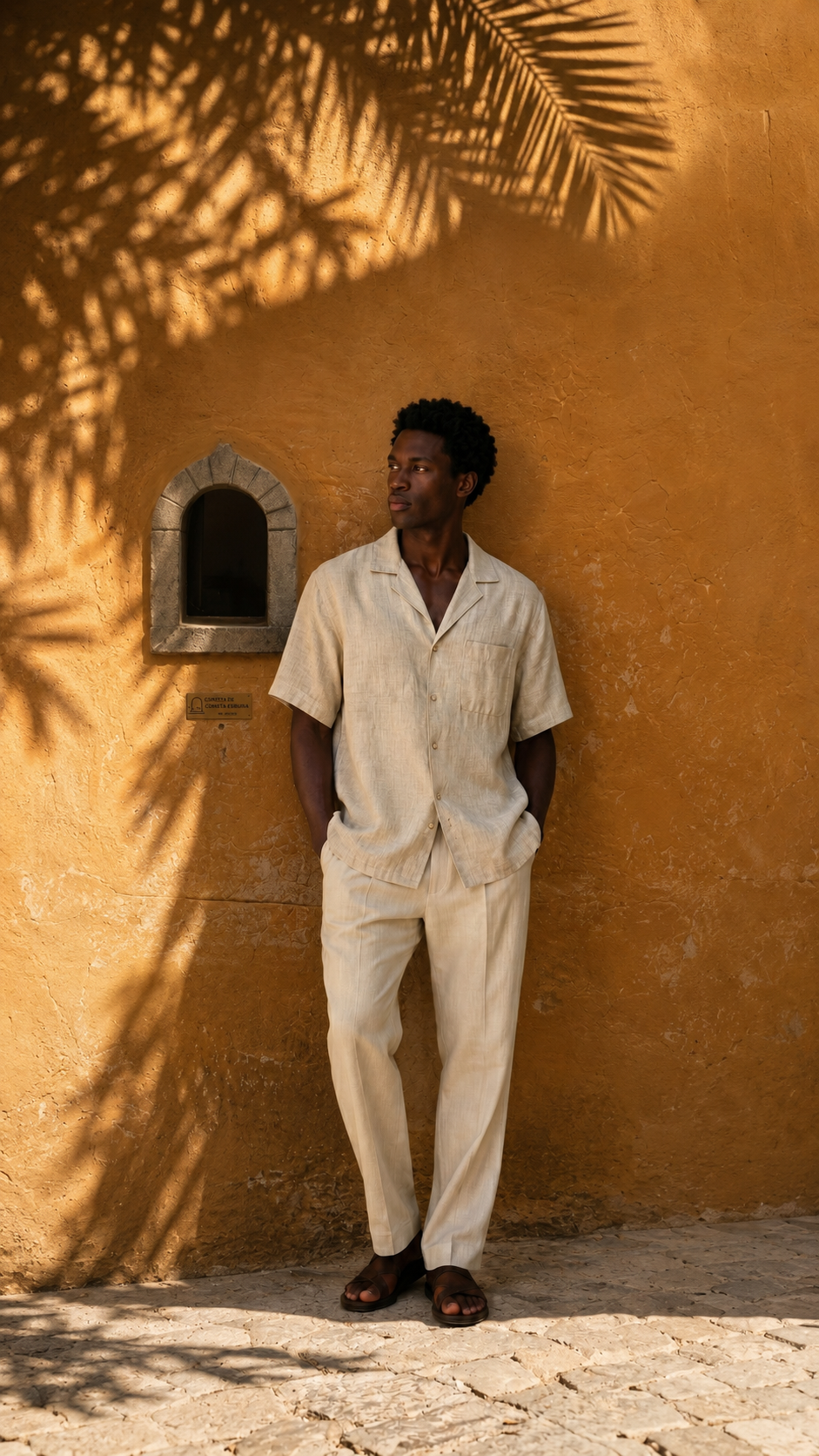SHORT SLEEVE LINEN COTTON SHIRT