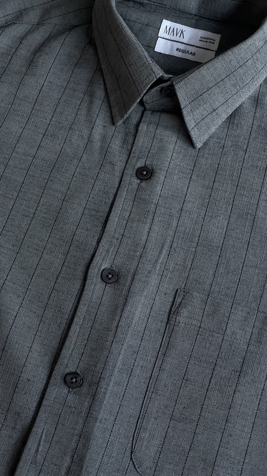 LINEN BLEND REGULAR FIT SHIRT view 6