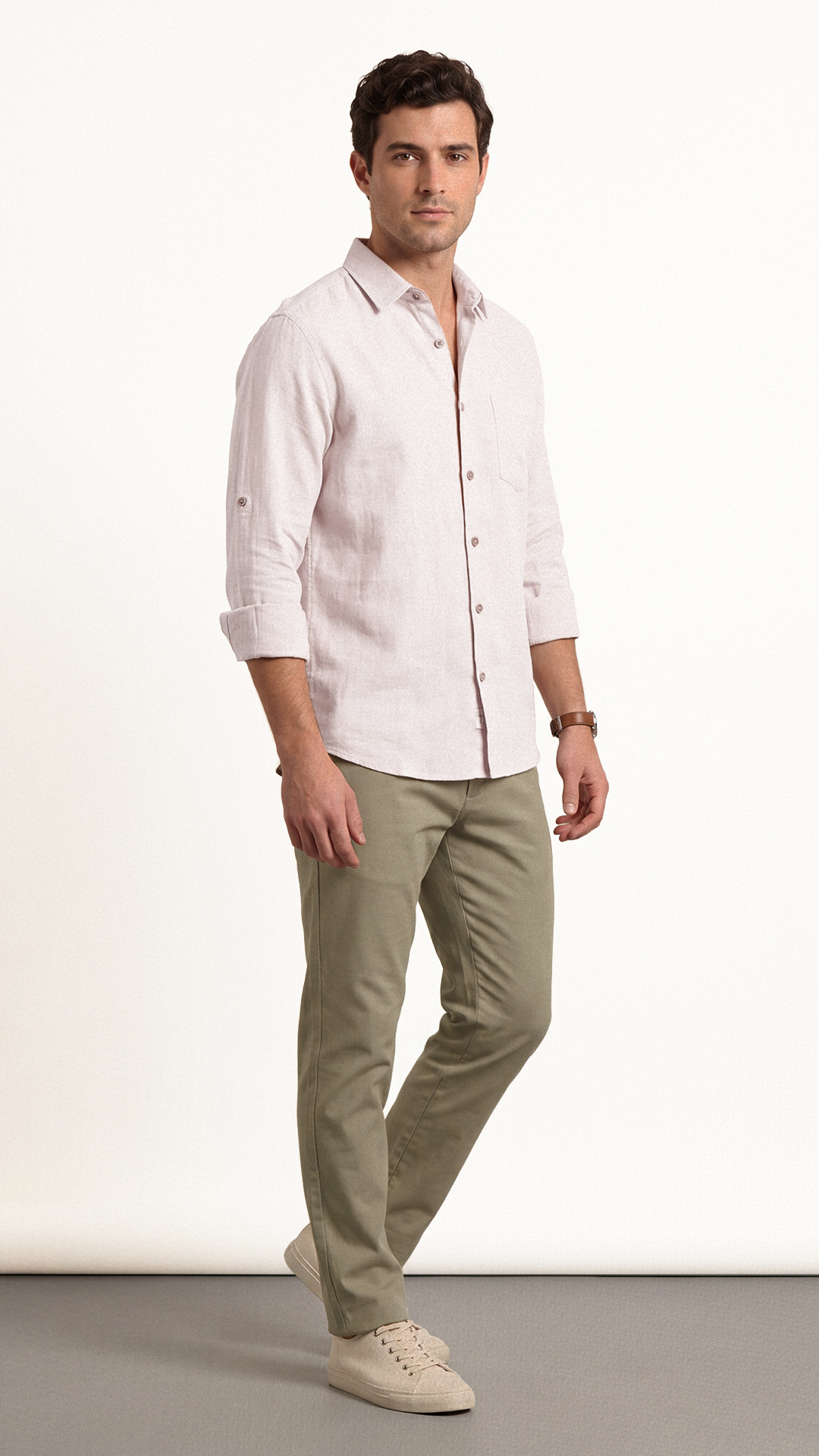 100% LINEN REGULAR FIT SHIRT view 3