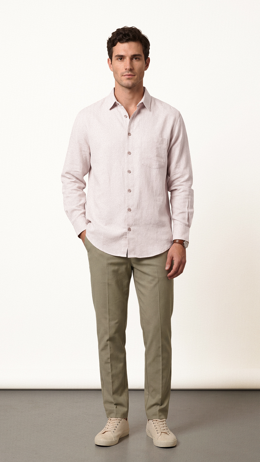 100% LINEN REGULAR FIT SHIRT view 4