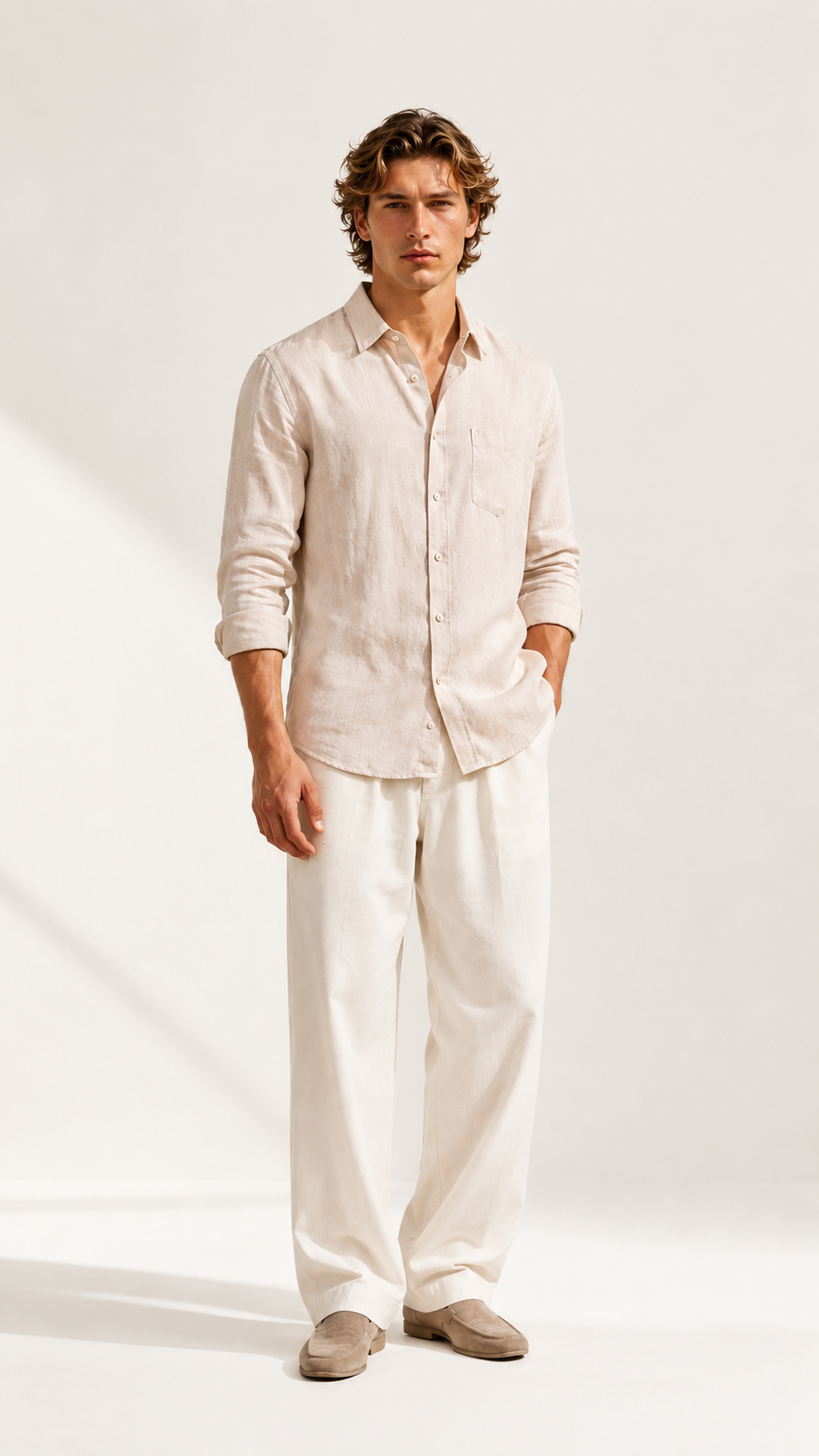 100% LINEN REGULAR FIT SHIRT