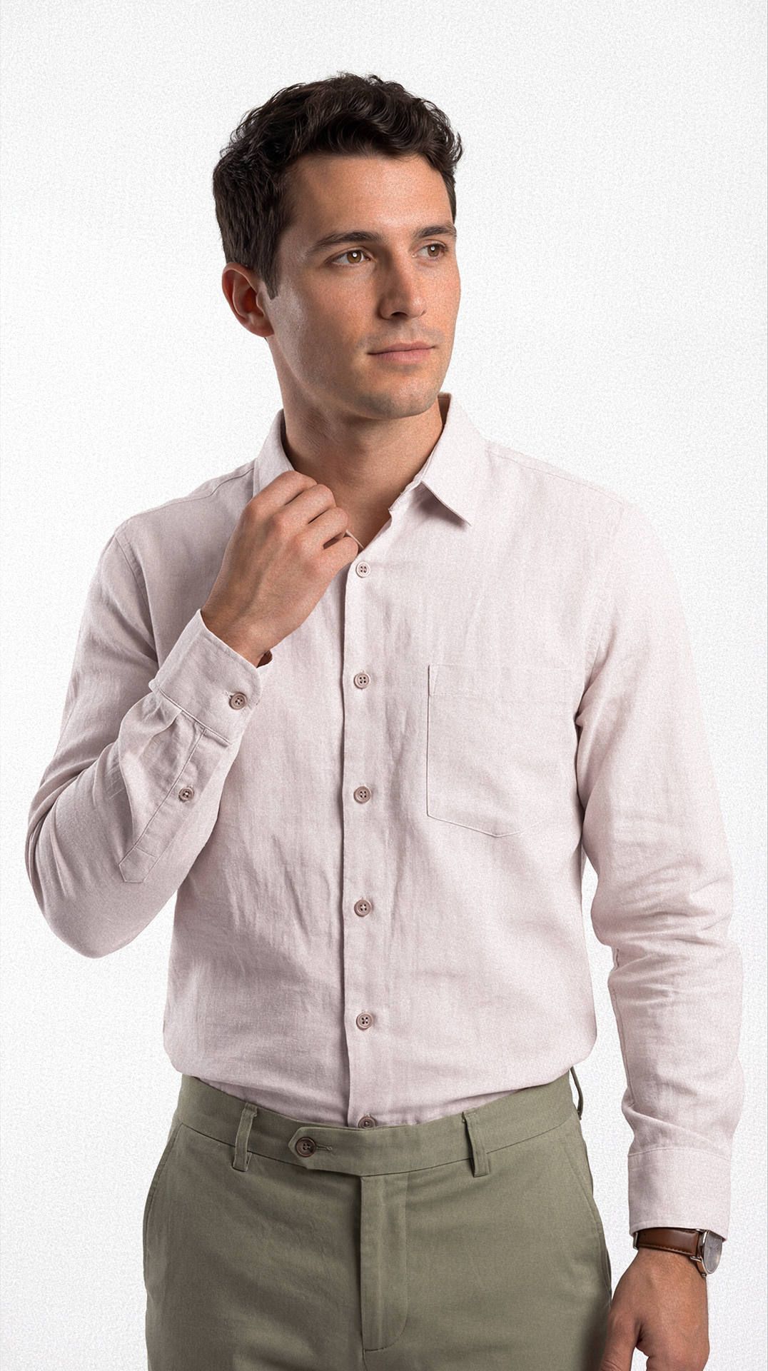 100% LINEN REGULAR FIT SHIRT view 2