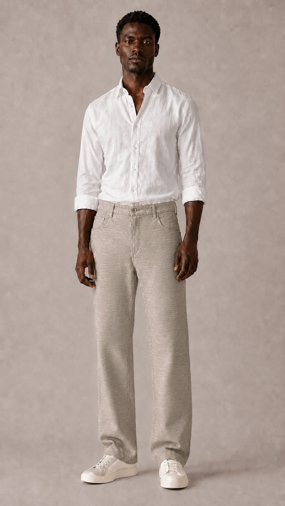 COTTON REGULAR FIT TROUSERS