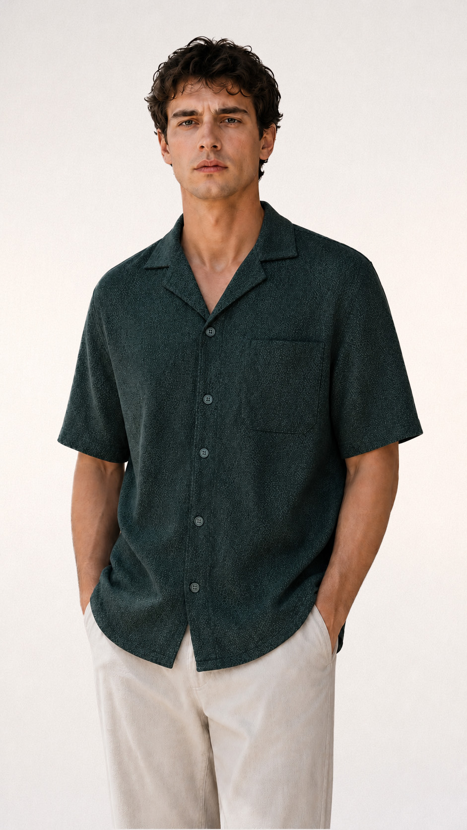 CAMP COLLAR LOUNGE SHIRT