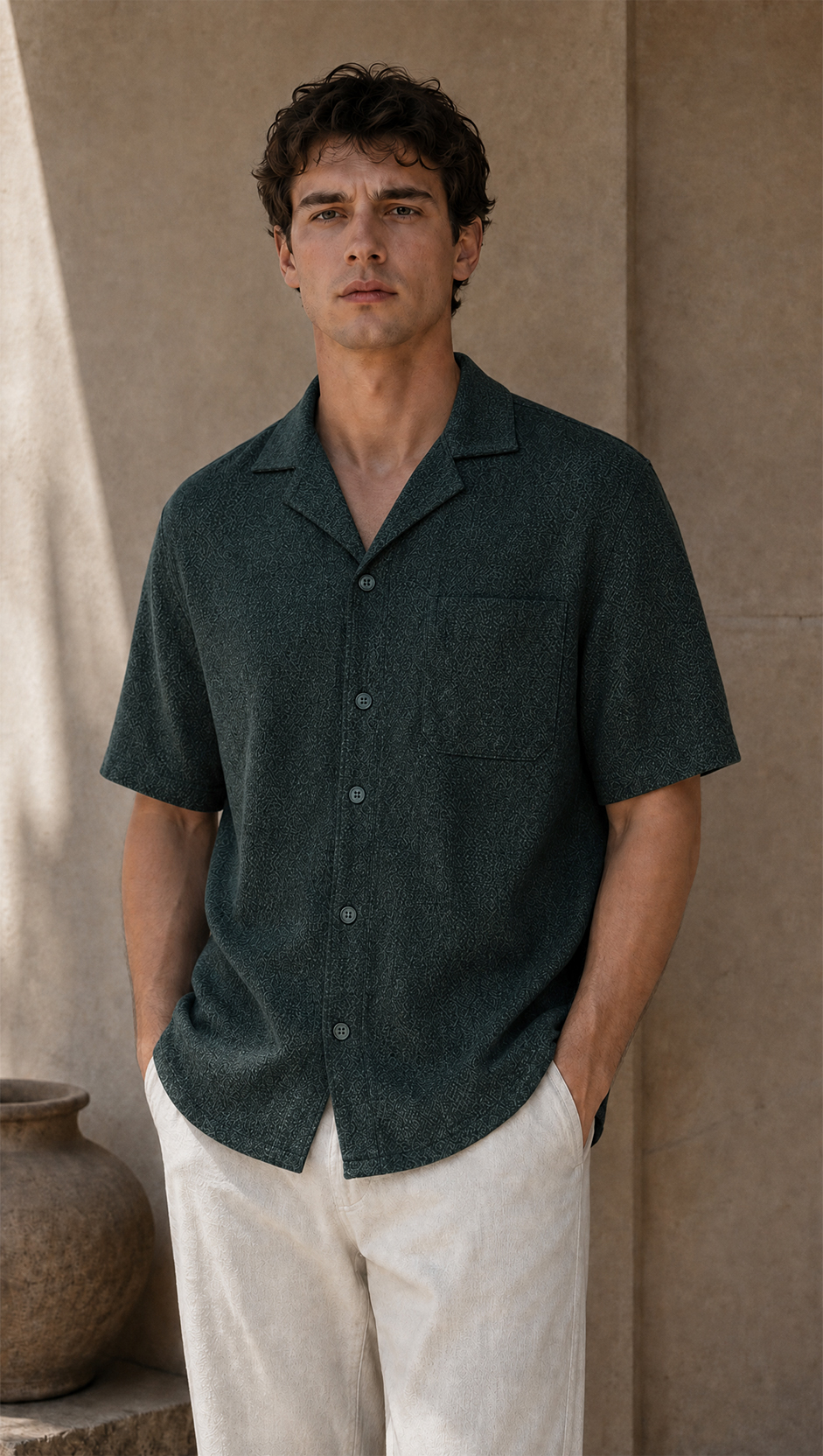 CAMP COLLAR LOUNGE SHIRT