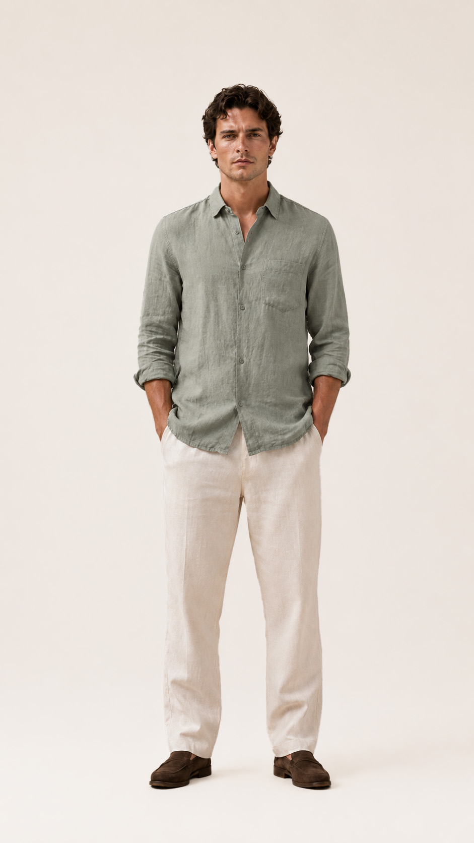 100% LINEN REGULAR FIT SHIRT