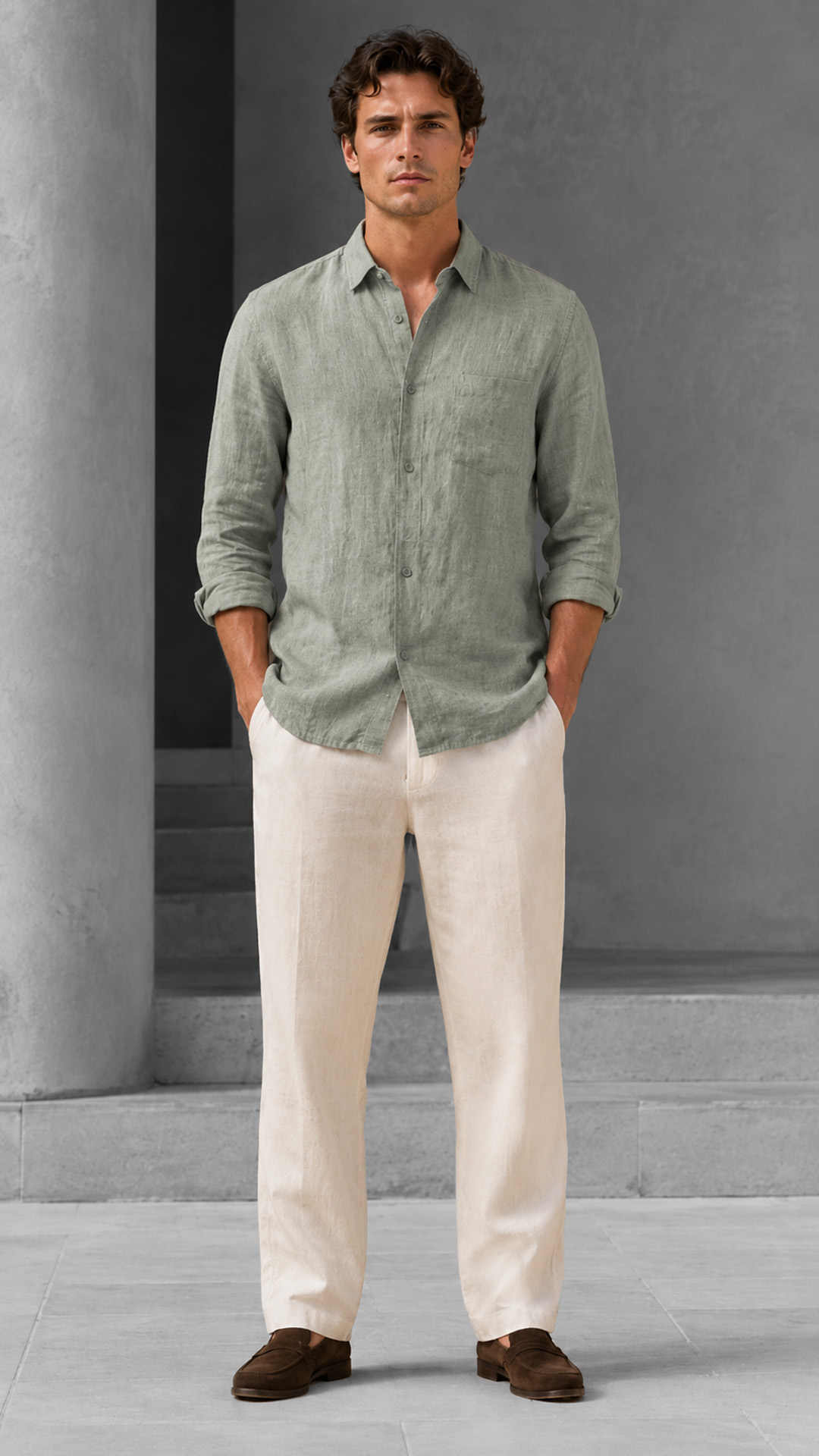 100% LINEN REGULAR FIT SHIRT