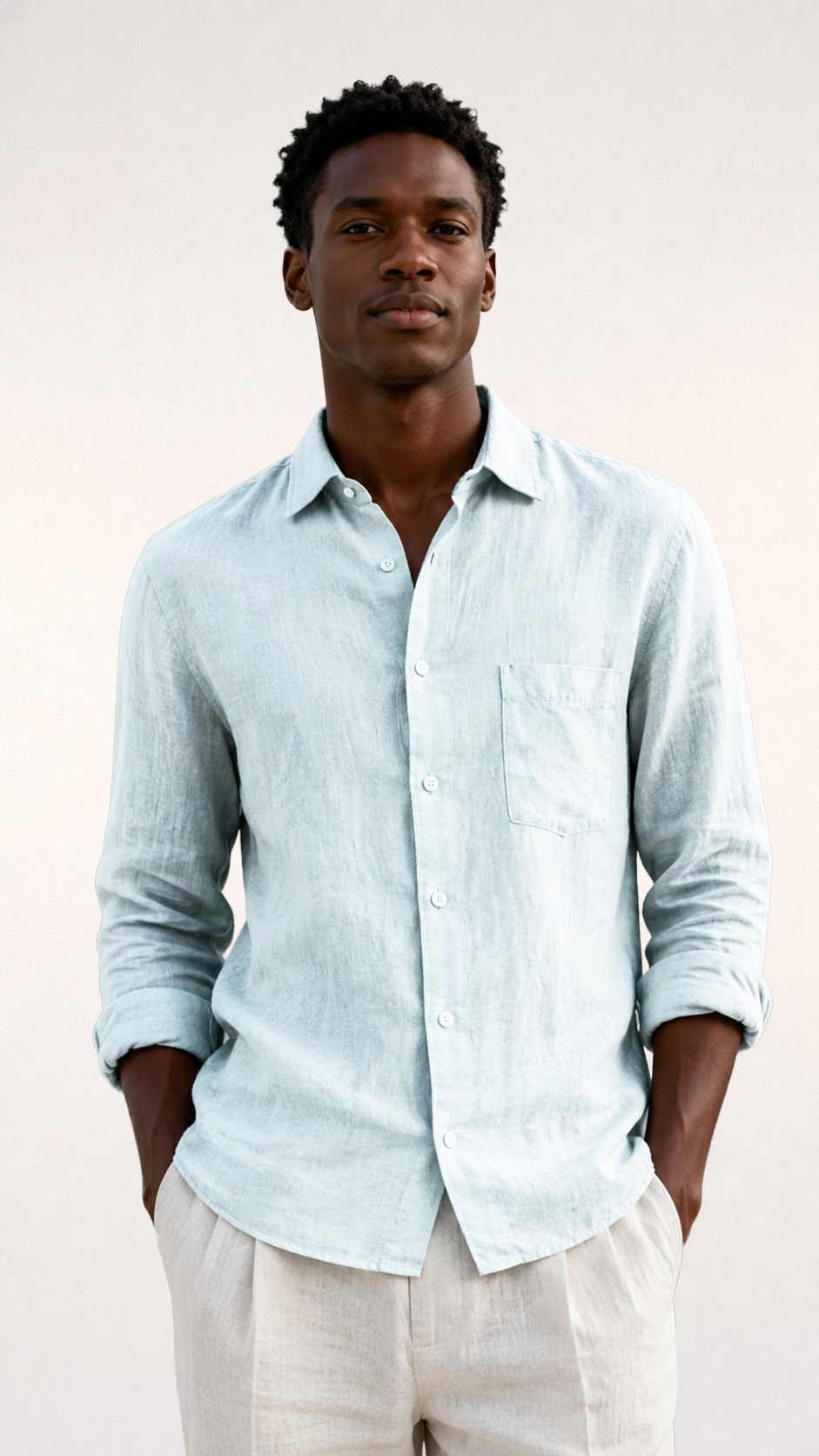 100% LINEN REGULAR FIT SHIRT