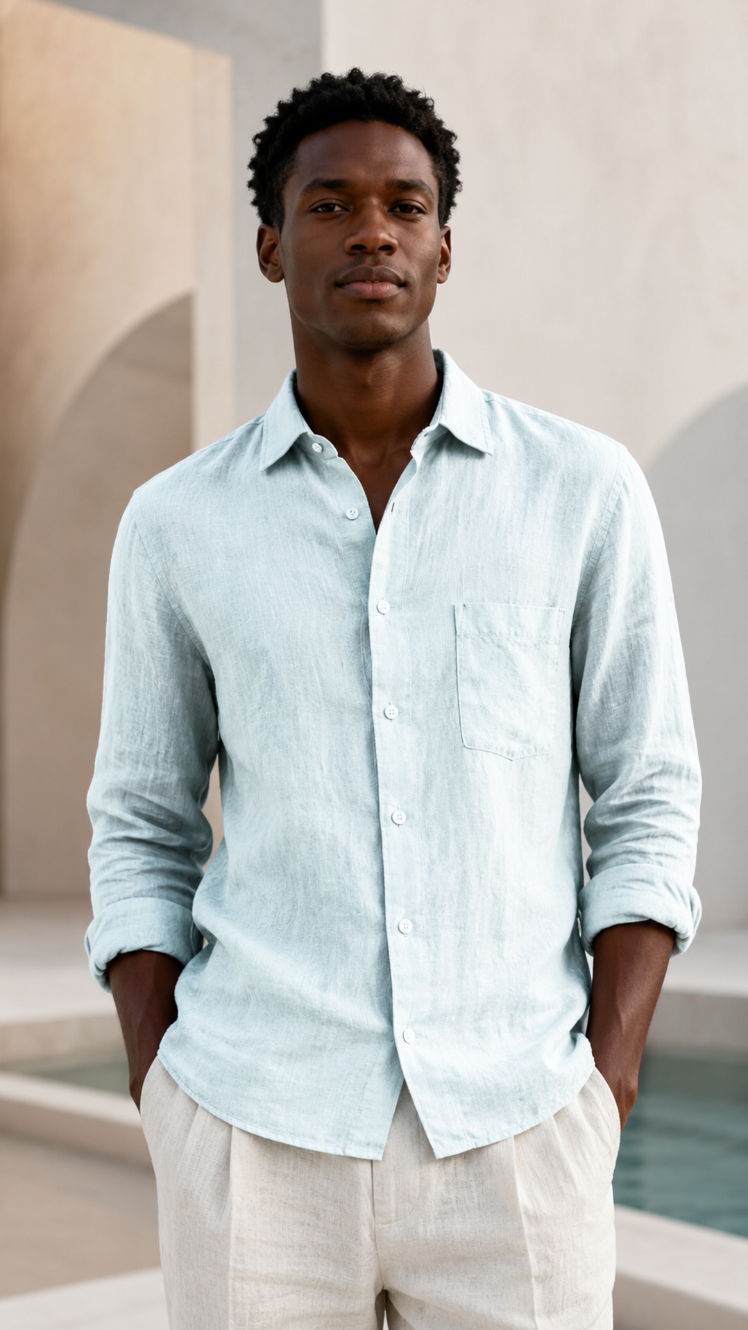 100% LINEN REGULAR FIT SHIRT