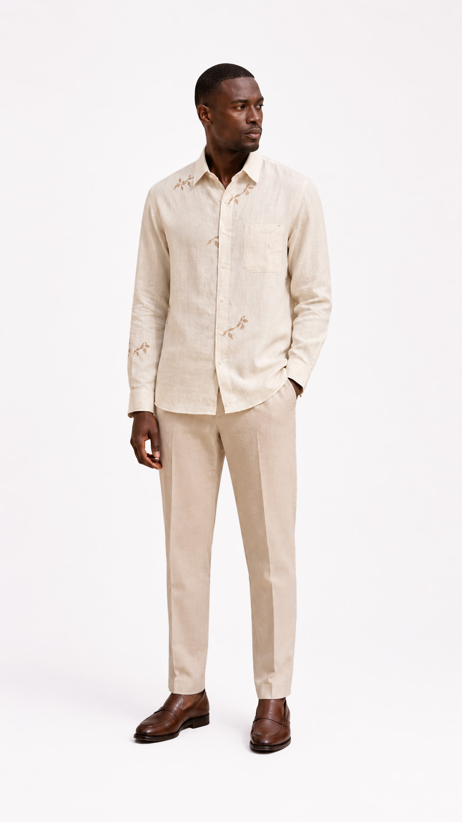 REGULAR FIT LINEN COTTON SHIRT