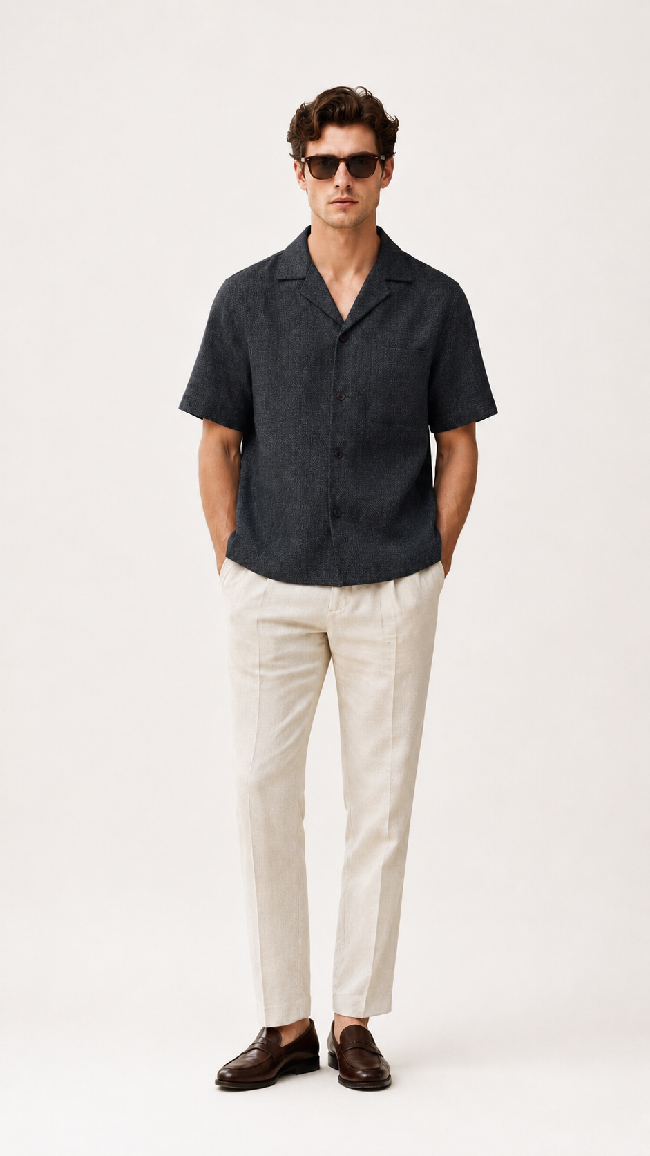 CAMP COLLAR LOUNGE SHIRT