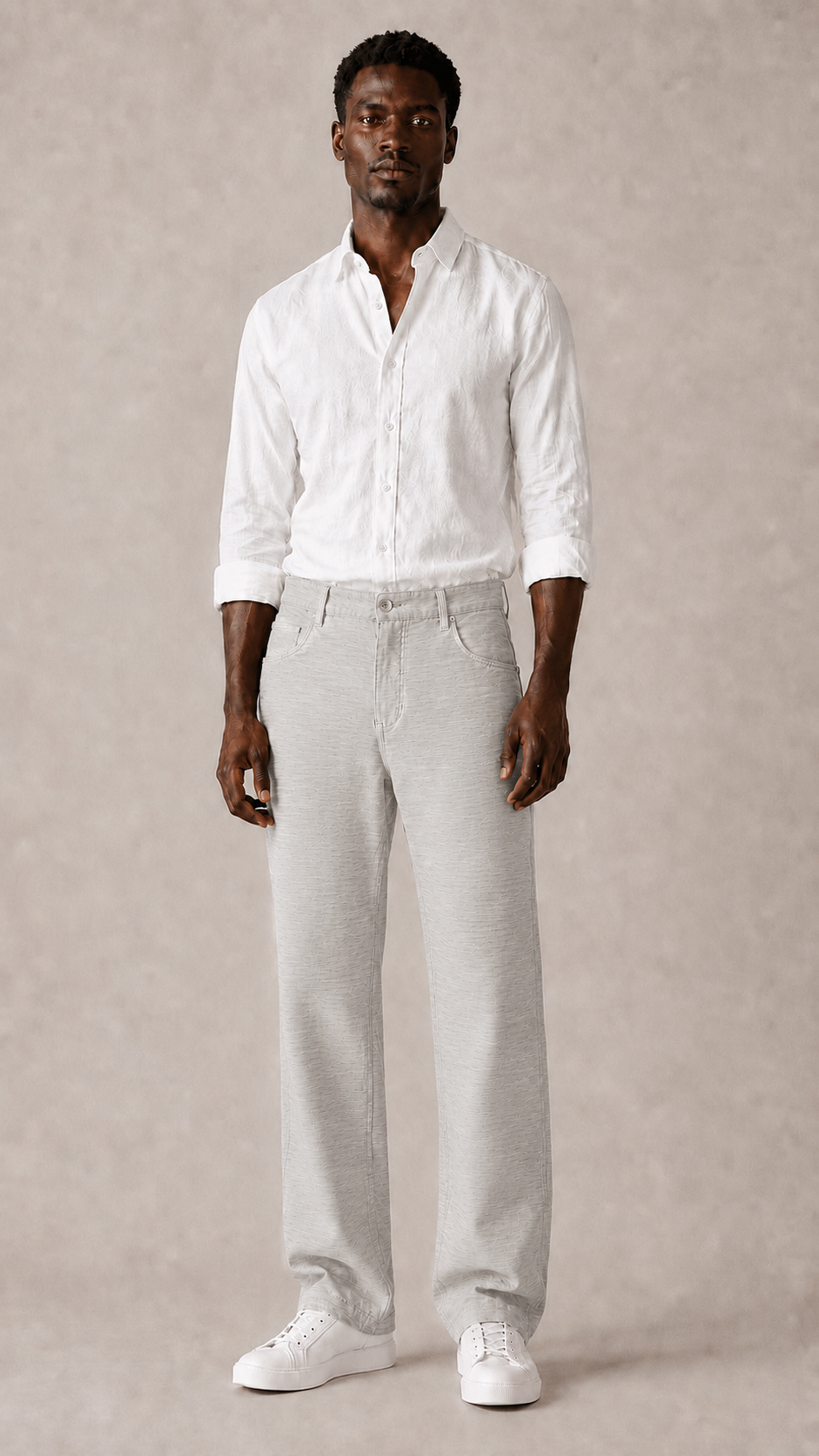 COTTON REGULAR FIT TROUSERS