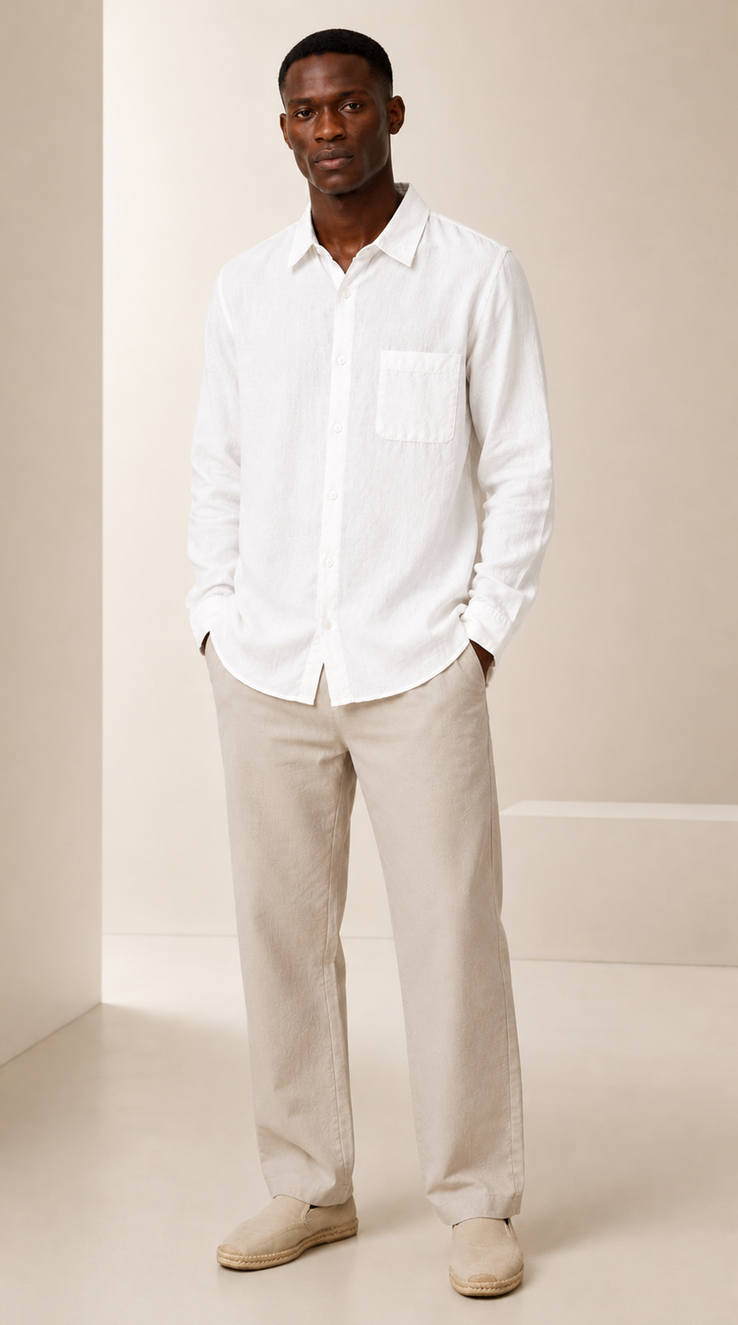100% LINEN REGULAR FIT SHIRT view 2