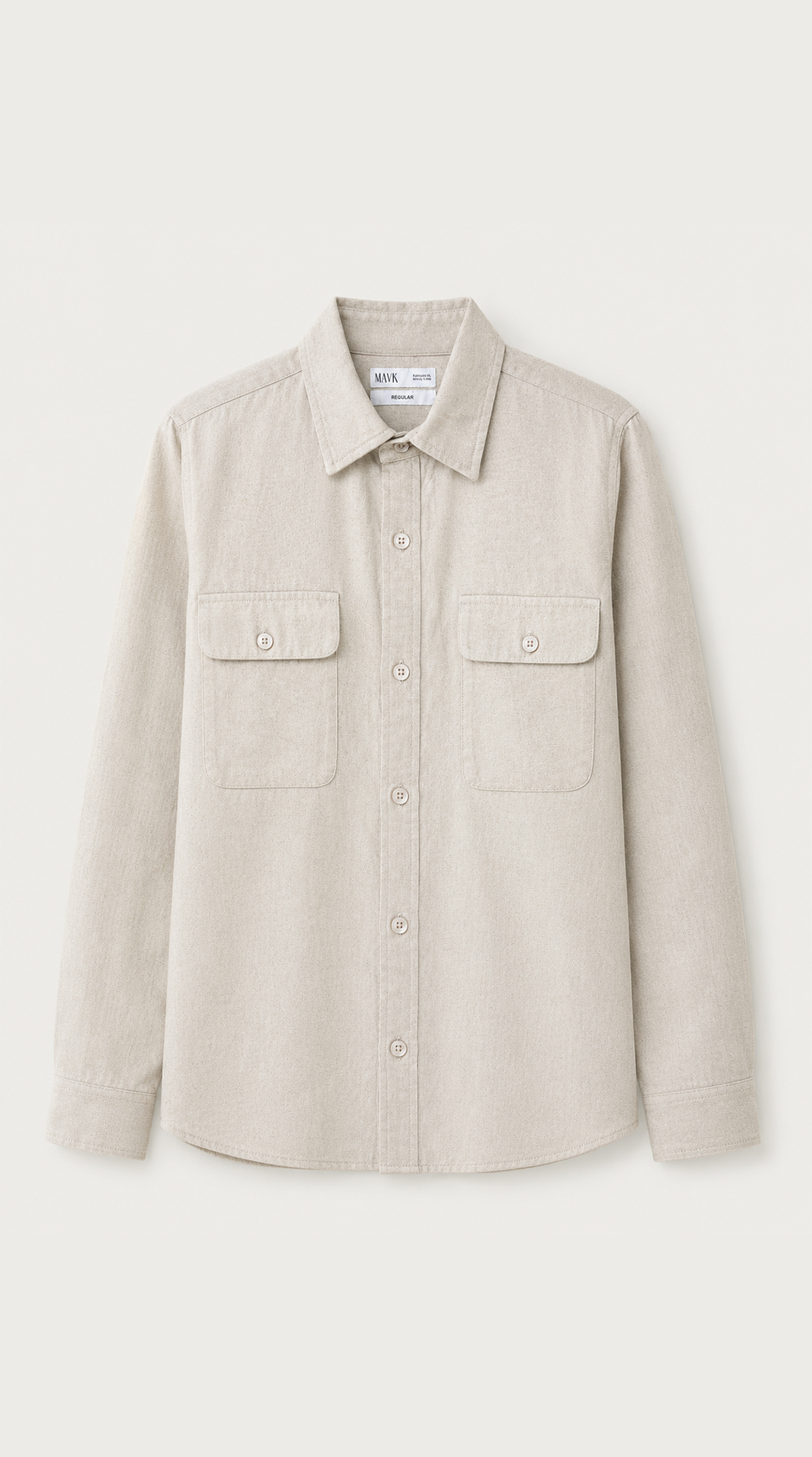 REGULAR FIT COTTON SHIRT WITH POCKETS view 4