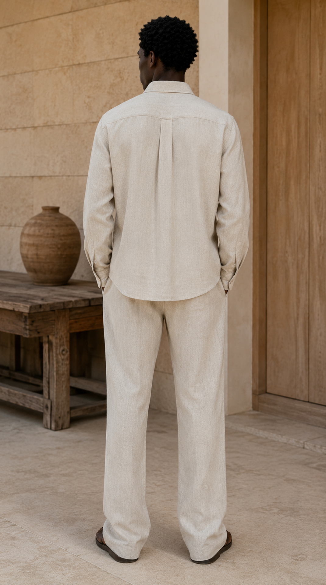 REGULAR FIT COTTON SHIRT WITH POCKETS view 3