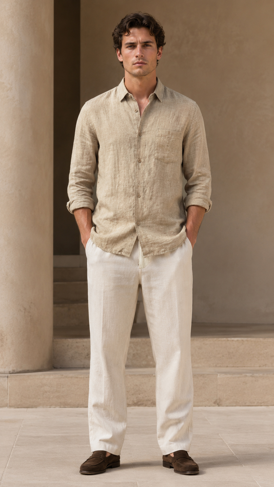 100% LINEN REGULAR FIT SHIRT