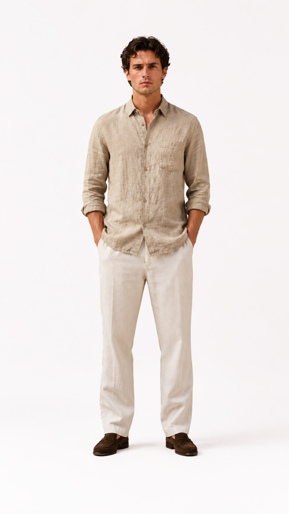 100% LINEN REGULAR FIT SHIRT