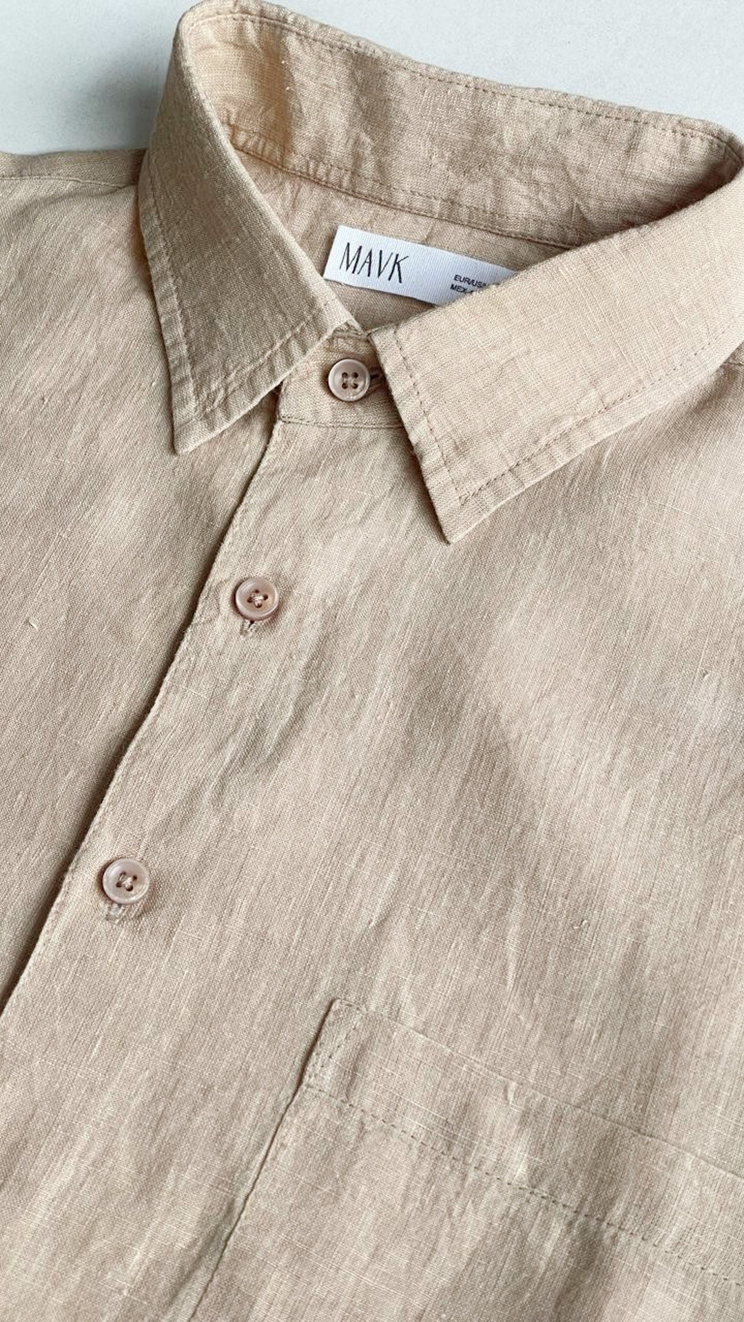 100% LINEN REGULAR FIT SHIRT view 6