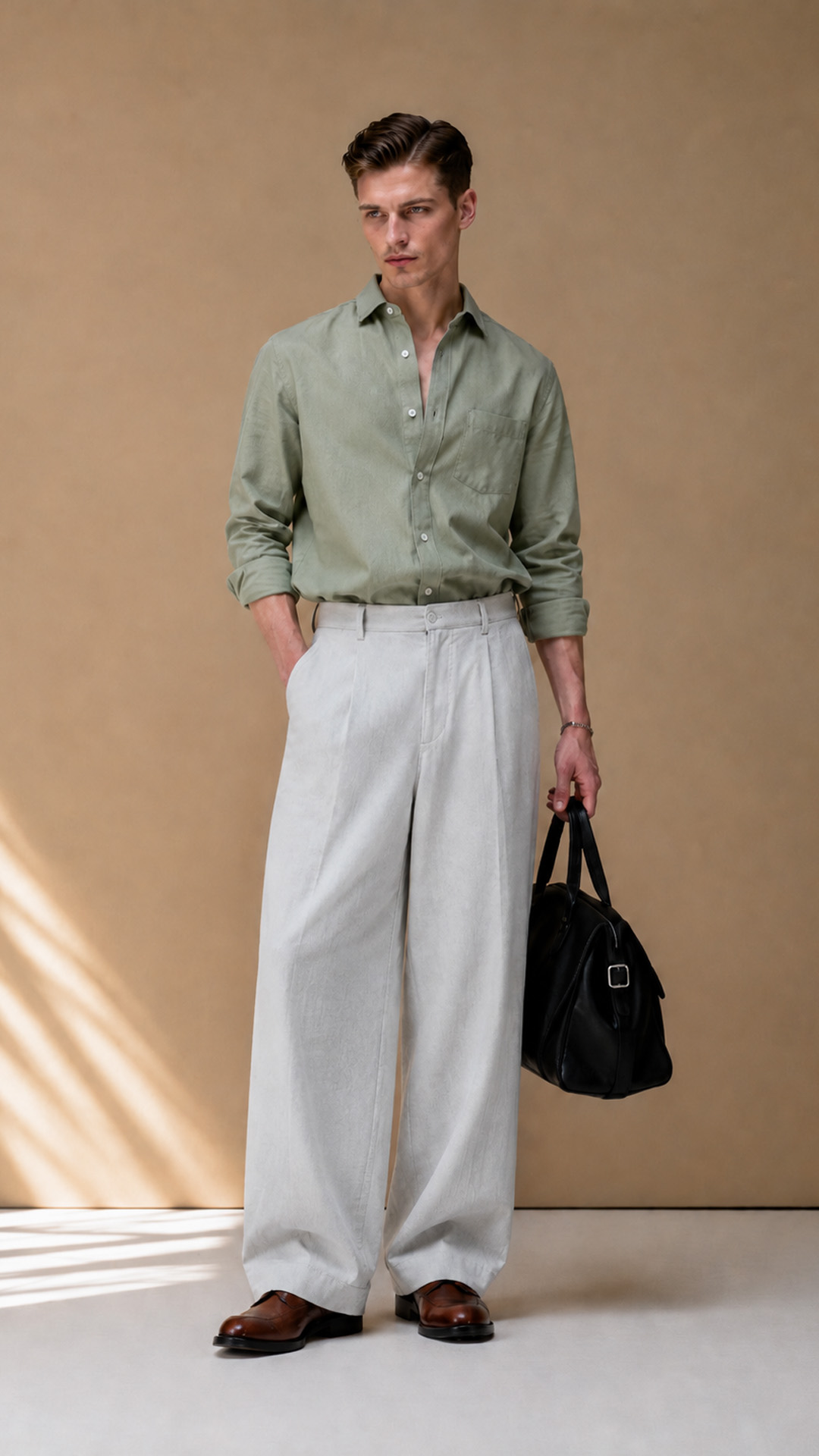 PLEATED TROUSER