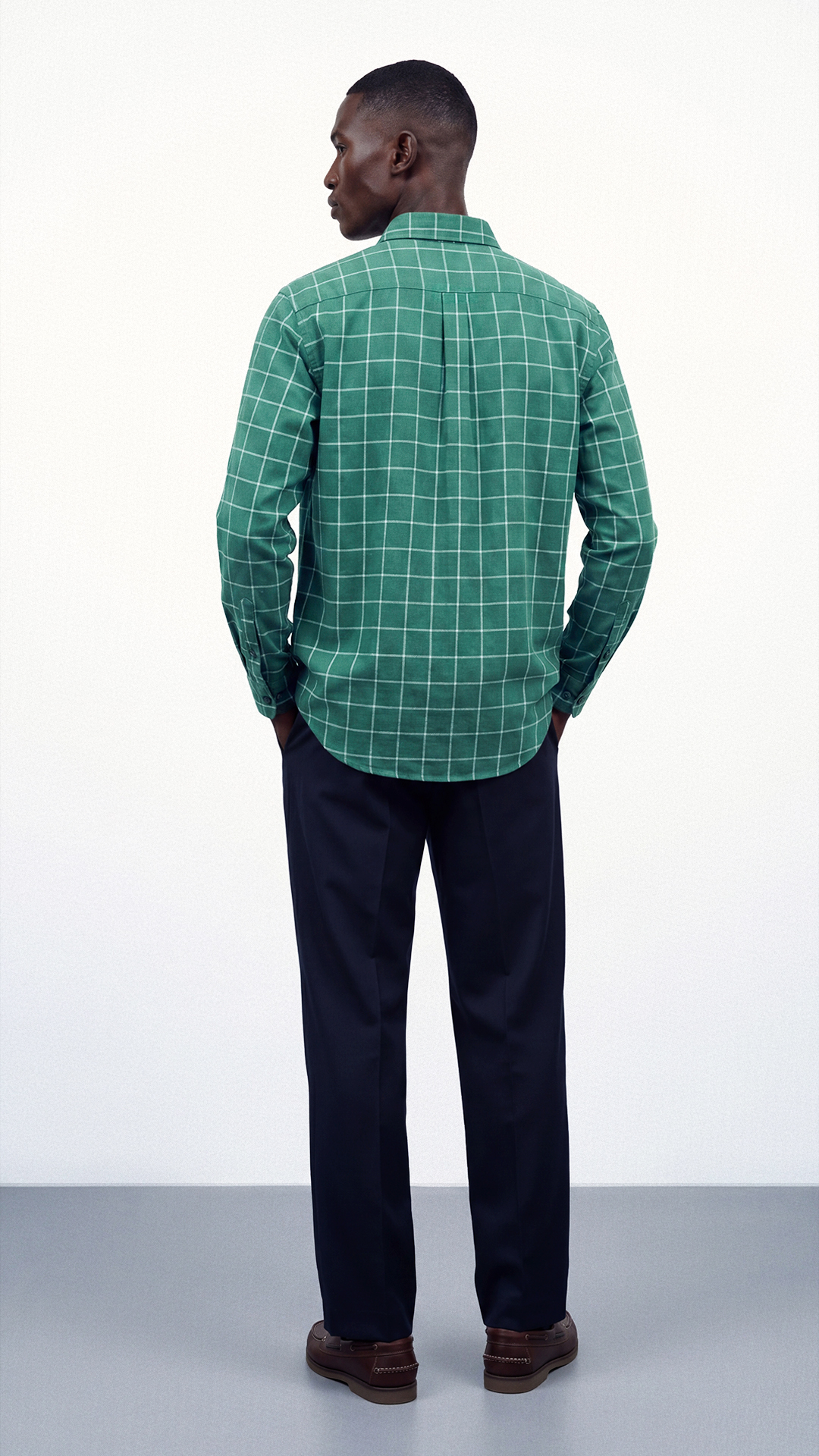 CHECKERED COTTON LINEN SHIRT view 7