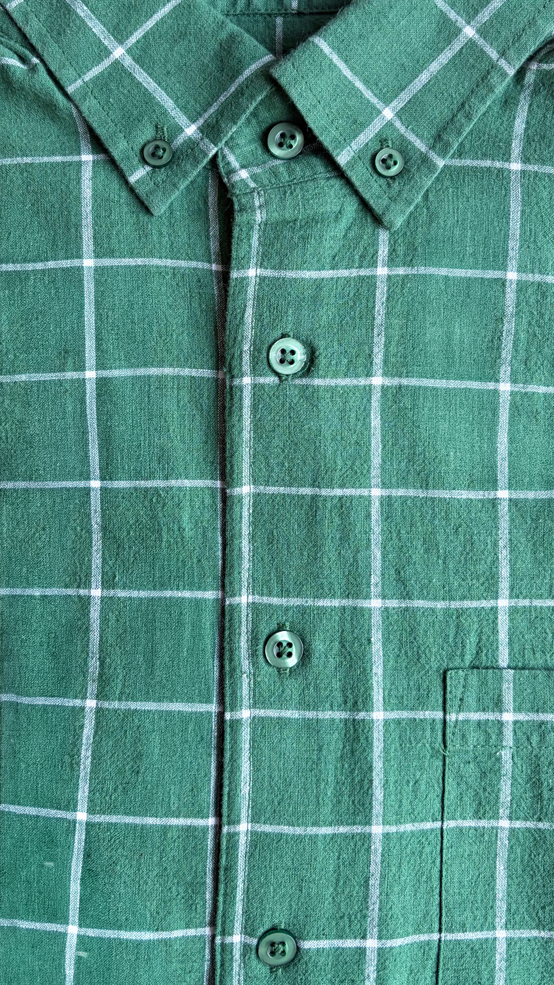CHECKERED COTTON LINEN SHIRT view 5