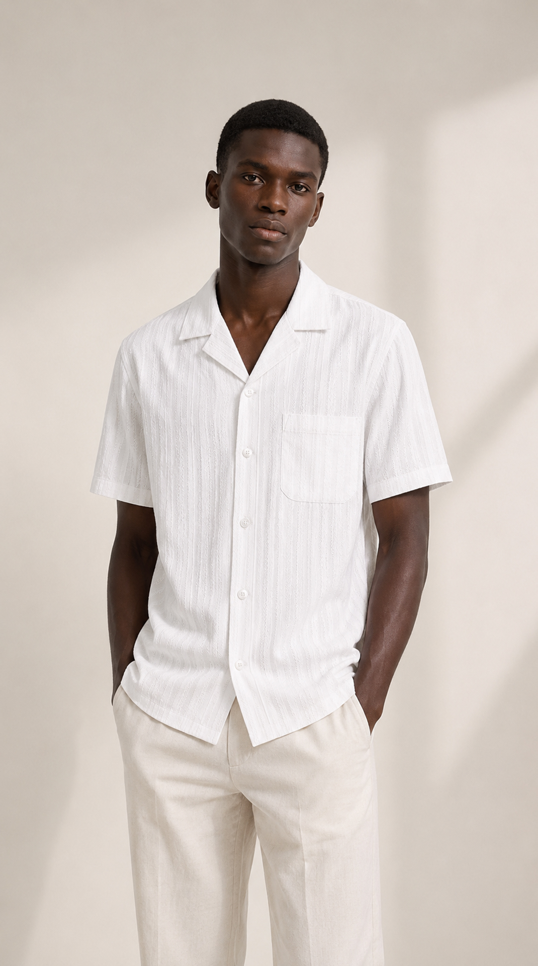 TEXTURED SHORT SLEEVE SHIRT