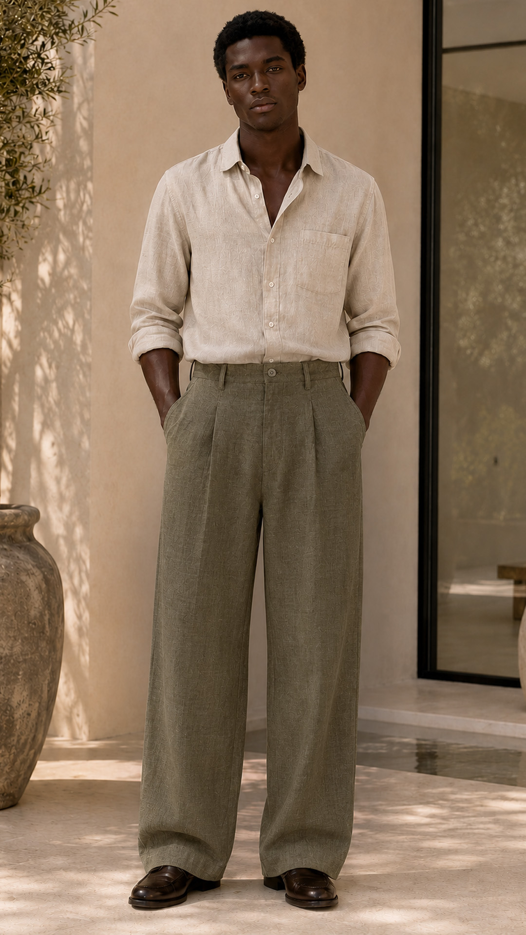 PLEATED TROUSER