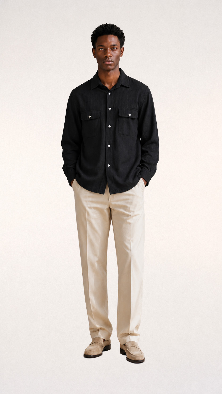 WASHED COTTON SHIRT WITH POCKETS