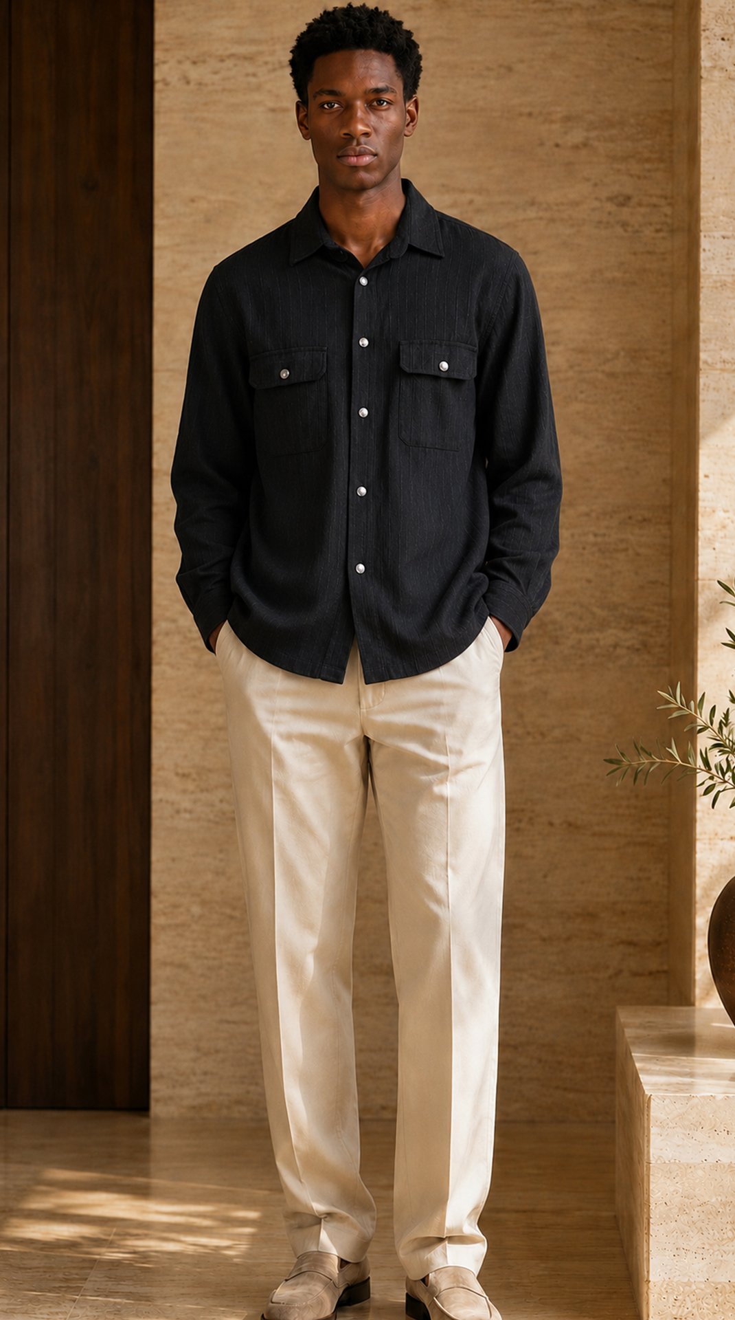 WASHED COTTON SHIRT WITH POCKETS